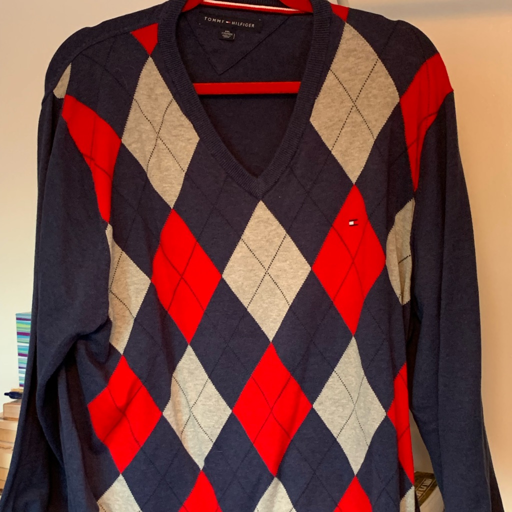 Tommy Hilfiger V-Neck Sweater Size Xxl